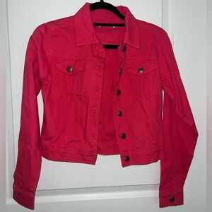 Women's Pink Denim Jacket